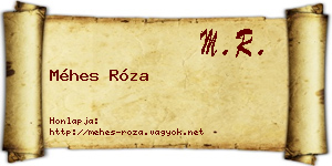 Méhes Róza névjegykártya