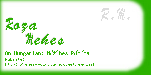 roza mehes business card